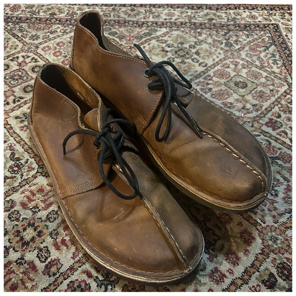 Clarks Originals Desert Trek Men’s Boot Size 9.5 - Beeswax Leather Chukka 36449 - Picture 9 of 11
